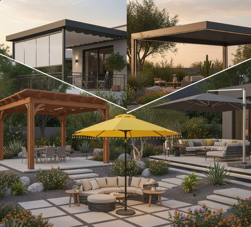 تنسيق مظلات حدائق
