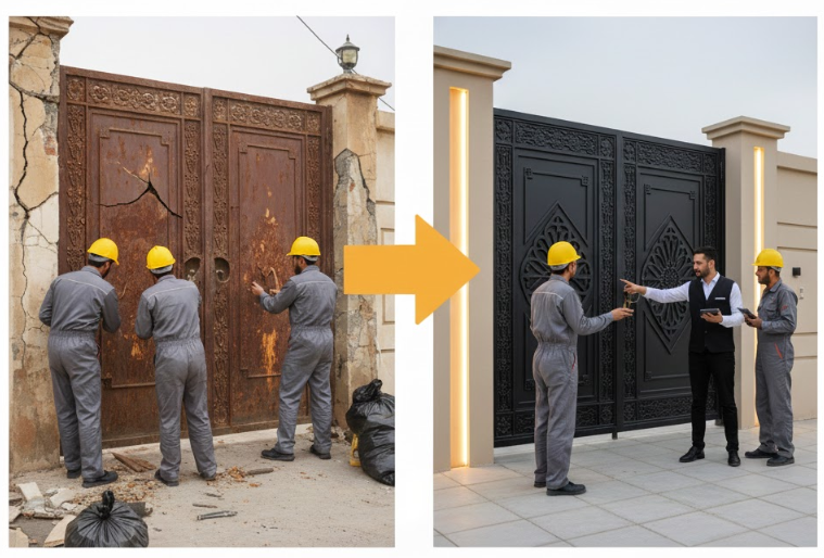 ابواب حديد في الرياض